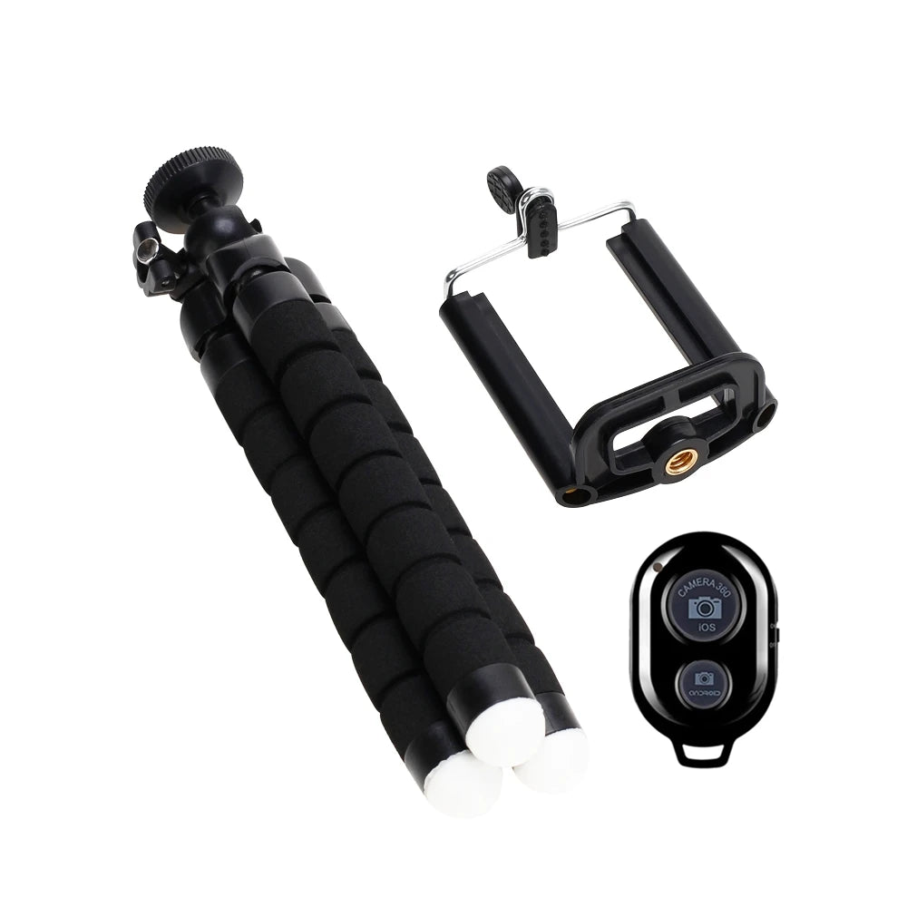 Trépied Octopus Flexible pour Smartphone — Mini Trépied + Clip Universel