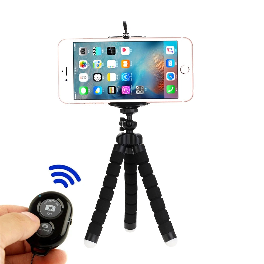 Trépied Octopus Flexible pour Smartphone — Mini Trépied + Clip Universel