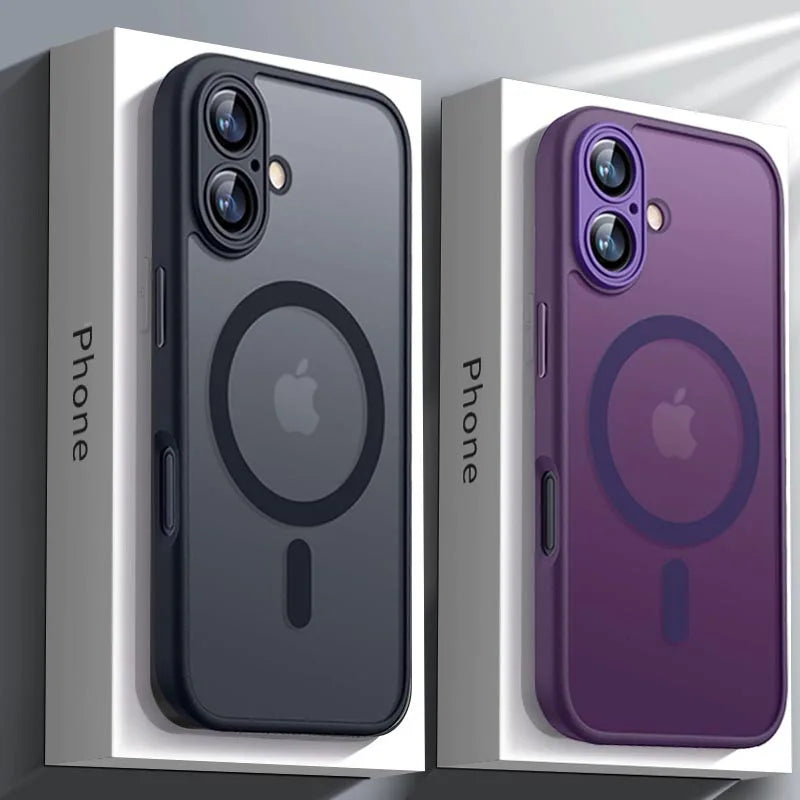 Coque Magnétique Antichoc MagSafe – Translucide Mate | iPhone 11 à 17