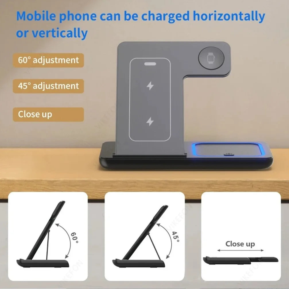 Station de Charge Sans Fil 3-en-1 — iPhone, Apple Watch & AirPods