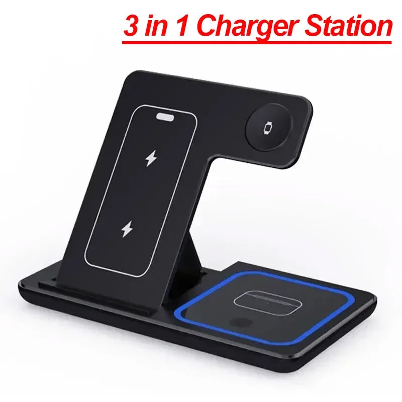 Station de Charge Sans Fil 3-en-1 — iPhone, Apple Watch & AirPods