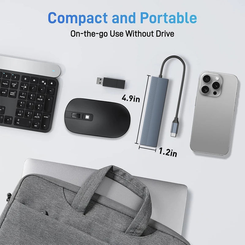 Hub USB-C 5-en-1 — 4 Ports 10 Gbps + Charge Rapide PD 100W