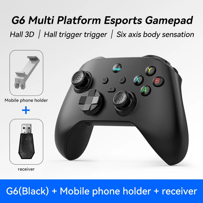 Manette de Jeu Mobile Sans Fil G6 — Switch / PC / Android / iOS | Joystick Hall