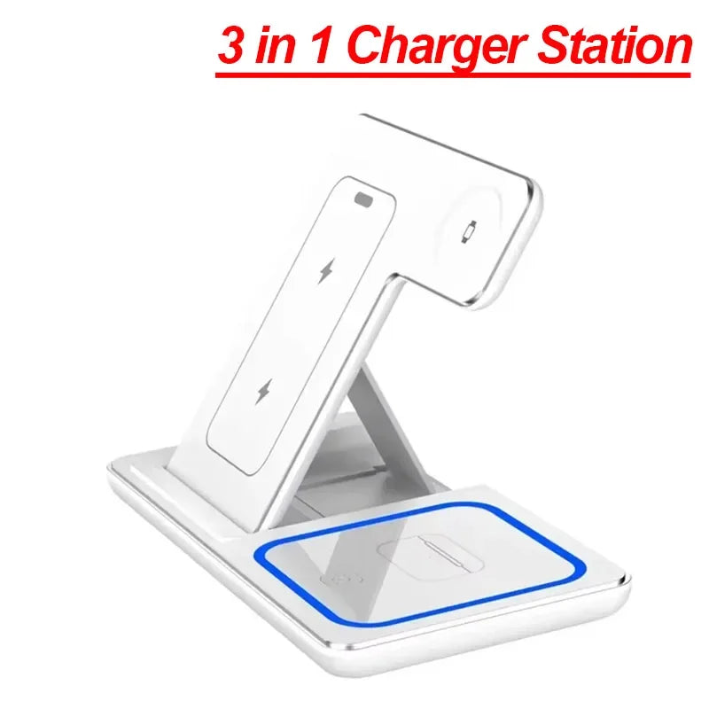 Station de Charge Sans Fil 3-en-1 — iPhone, Apple Watch & AirPods