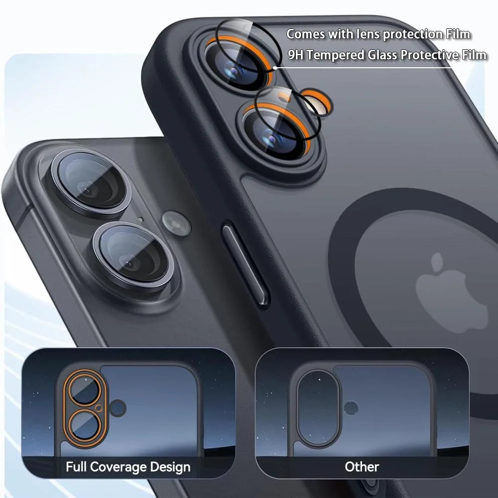 Coque Magnétique Antichoc MagSafe – Translucide Mate | iPhone 11 à 17