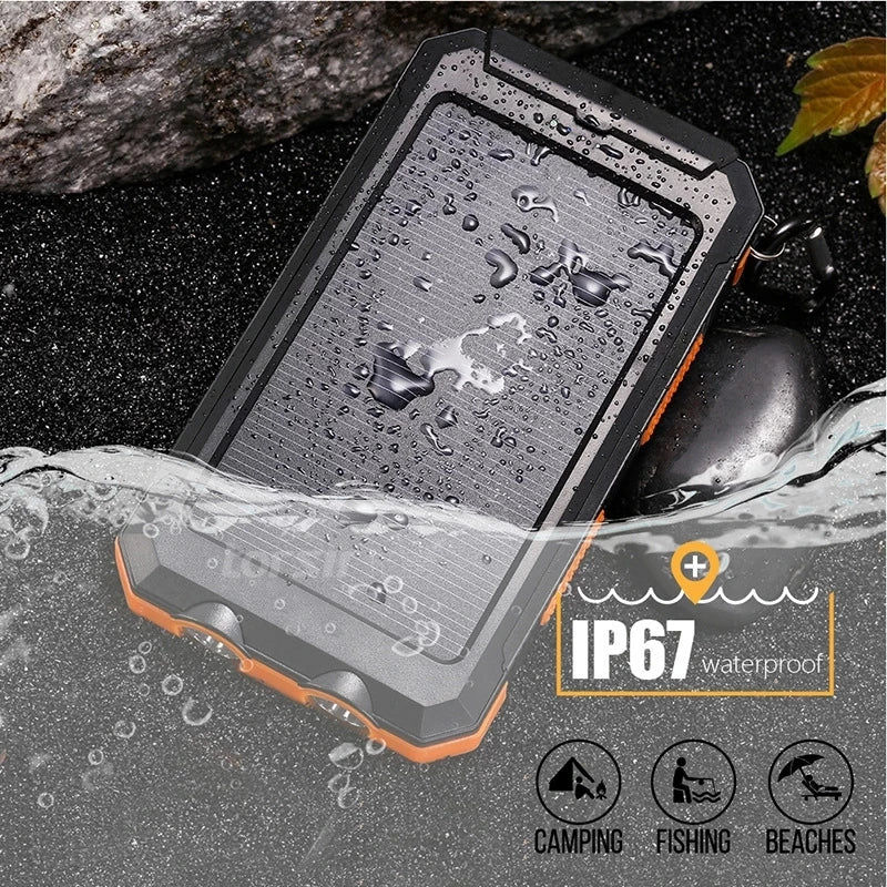 Batterie Solaire Portable 80000mAh — Chargeur Externe Ultra-Capacité
