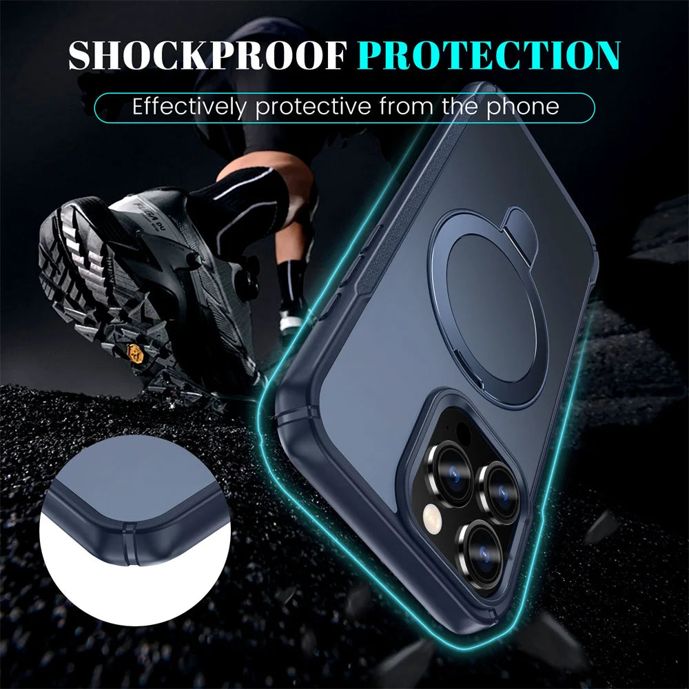 Coque Magnétique Pliable avec Support – Compatible MagSafe pour iPhone