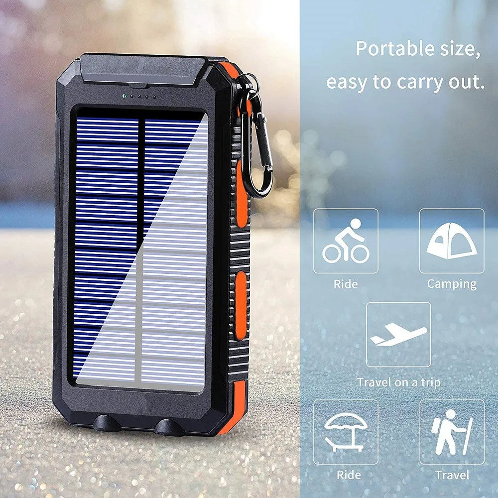 Batterie Solaire Portable 80000mAh — Chargeur Externe Ultra-Capacité