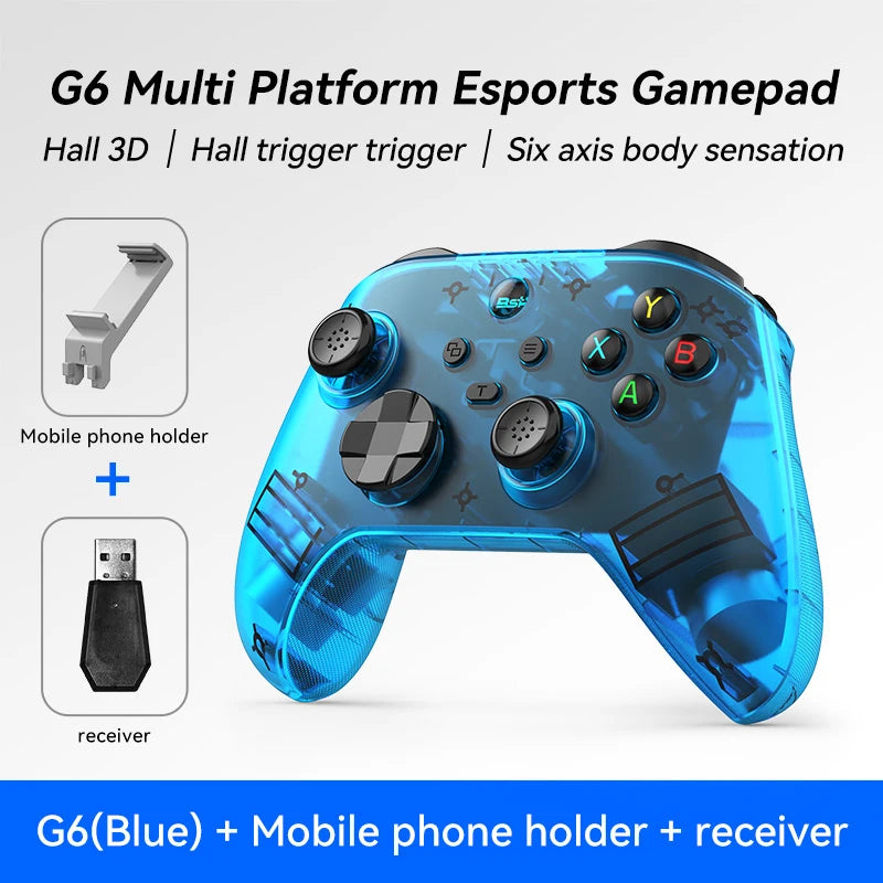 Manette de Jeu Mobile Sans Fil G6 — Switch / PC / Android / iOS | Joystick Hall